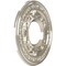 Ekena Millwork Baltimore PVC Medallion (Canopies up to 4 1/4"), 10"OD x 3 1/2"ID x 3/4"P, Bright Coat Chrome CMP10BABCR - alternate 3